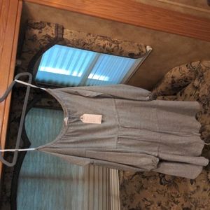 Off shoulder Long sleeve gray dress